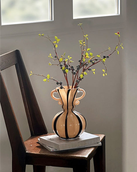 Modern Glass Flower Vases, Glass Flower Vases, Handmade Glass Bud Vases, Water Holding Flower Vases, Flower Vases on Table-Paintingforhome