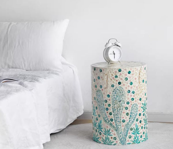 Unique Small End Table, Portable Casual Side Table, Creative Coffee Table, Contemporary Small Sofa Side Table, Shell Small Side Table-Paintingforhome
