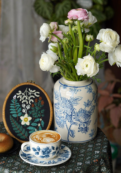 Traditional Tea Cup Set, Porcelain Tea Cups, Floral Tea Cup Set, Classic British Tea Cups, Elegant Tea Cup With Saucer, Ceramic Tea Cup with Saucer, Tea Cup Set, Vintage Tea Cup Set, Modern Ceramic Cups-Paintingforhome
