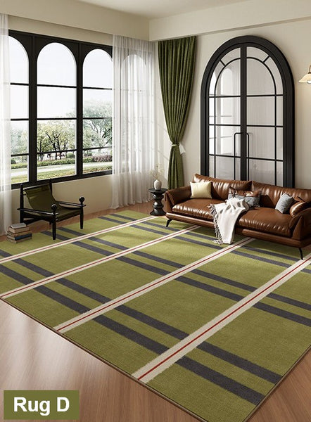 Unique Modern Rugs for Bedroom, Mid Century Modern Rugs, Colorful Geometric Rugs for Dining Room, Colorful Absract Rugs for Living Room-Paintingforhome