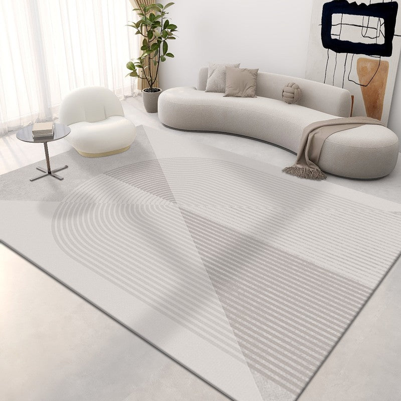 Grey Modern Rugs for Living Room, Abstract Modern Rugs for Bedroom, Dining Room Modern Rugs, Geometric Modern Rugs for Kitchen-Paintingforhome