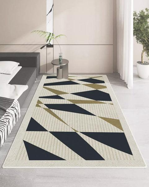 Dining Room Modern Floor Carpets, Rectangular Modern Rugs Next to Bed, Modern Rug Ideas for Bedroom, Living Room Abstract Modern Rugs-Paintingforhome