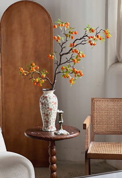 Rustic Porcelain Flower Vases, Handmade Water Holding Flower Vases, Ceramic Bouquet Vases, Tall Flower Vases on Table-Paintingforhome