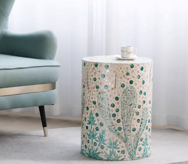 Unique Small End Table, Portable Casual Side Table, Creative Coffee Table, Contemporary Small Sofa Side Table, Shell Small Side Table-Paintingforhome