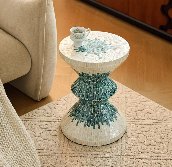 Bedside Small Side Table, Modern Side Table, Shell Small Sofa Side Table, Contemporary Bedside Table, Small End Table, Portable Casual Side Table, Creative Coffee Table, Contemporary Side Table-Paintingforhome