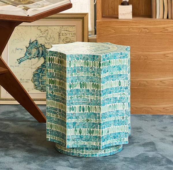Shell Small Sofa Side Table, Contemporary Bedside Table, Bedside Small Side Table, Modern Side Table, Small End Table, Portable Casual Side Table, Creative Coffee Table, Contemporary Side Table-Paintingforhome