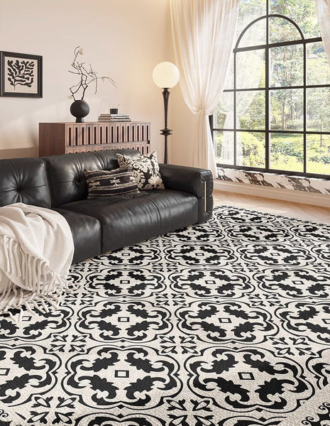 Large Modern Rugs for Living Room, Modern Rugs under Dining Room Table, Modern Carpets for Bedroom, French Style Modern Rugs Next to Bed-Paintingforhome