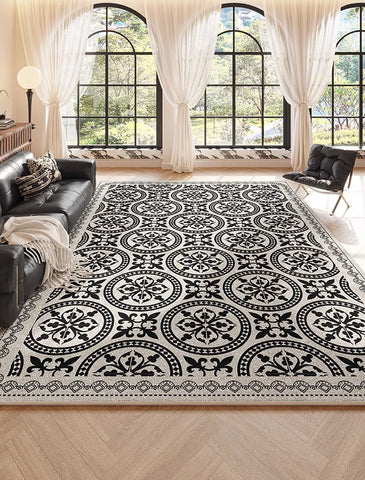 Contemporary Area Rugs for Bedroom, Abstract Floor Carpets for Dining Room, Modern Living Room Rug Placement Ideas, Living Room Modern Rugs-Paintingforhome