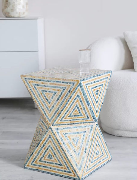 Modern Small End Table, Contemporary Small Sofa Side Table, Unique Shell Small Side Table, Portable Casual Side Table, Creative Coffee Table-Paintingforhome
