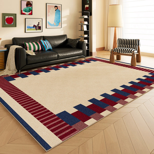 Mid Century Modern Rugs, Contemporary Modern Rugs for Bedroom, Colorful Absract Rugs for Living Room, Colorful Geometric Rugs for Dining Room-Paintingforhome