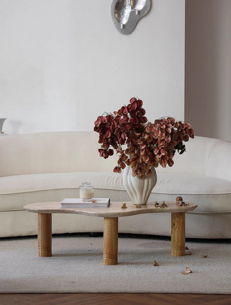 Unique Handmade Modern Flower Vase, Large Porcelain Vases for Modern Home Decor, Centerpiece Ceramic Bouquet Vases, Contemporary Vases on Dining Table-Paintingforhome