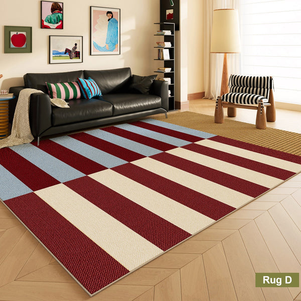 Mid Century Modern Rugs, Contemporary Modern Rugs for Bedroom, Colorful Absract Rugs for Living Room, Colorful Geometric Rugs for Dining Room-Paintingforhome
