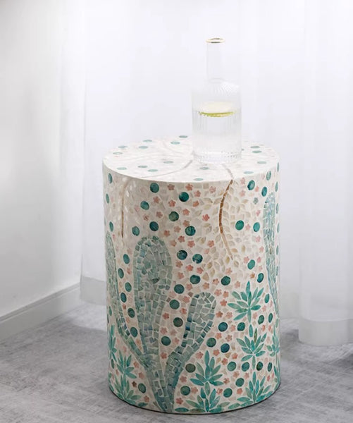 Unique Small End Table, Portable Casual Side Table, Creative Coffee Table, Contemporary Small Sofa Side Table, Shell Small Side Table-Paintingforhome