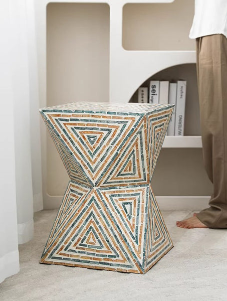 Modern Small End Table, Contemporary Small Sofa Side Table, Unique Shell Small Side Table, Portable Casual Side Table, Creative Coffee Table-Paintingforhome