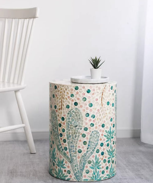 Unique Small End Table, Portable Casual Side Table, Creative Coffee Table, Contemporary Small Sofa Side Table, Shell Small Side Table-Paintingforhome