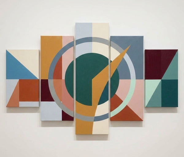 Living Room Wall Art Paintings, Geometric Modern Art, Hand Painted Acrylic Art, Colorful Abstract Paintings