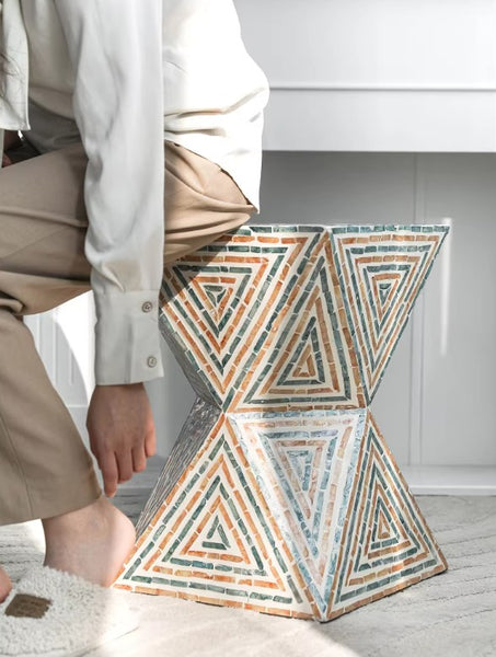 Modern Small End Table, Contemporary Small Sofa Side Table, Unique Shell Small Side Table, Portable Casual Side Table, Creative Coffee Table-Paintingforhome