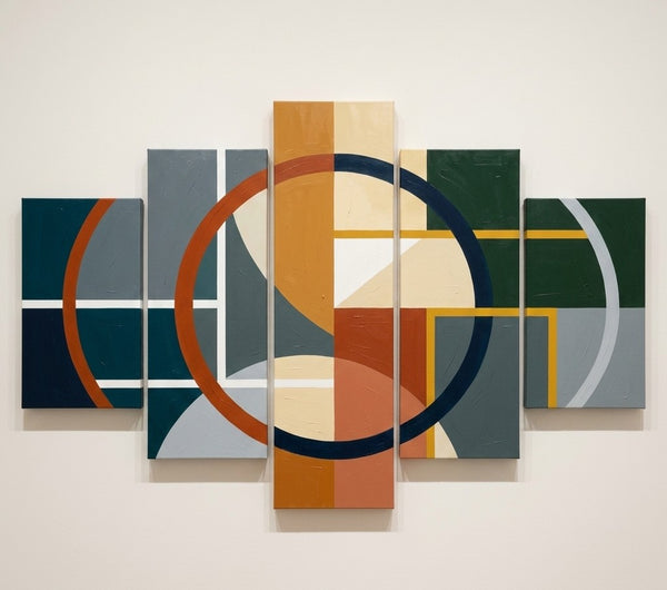 Hand Painted Acrylic Art, Living Room Wall Art Paintings, Geometric Modern Art, Colorful Abstract Paintings