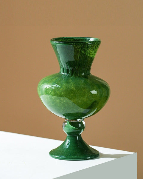 Contemporary Vase for Modern Home Decor, Unique Modern Glass Vase, Modern Glass Flower Vases, Handmade Liuli Vases, Centerpiece Vases on Table-Paintingforhome