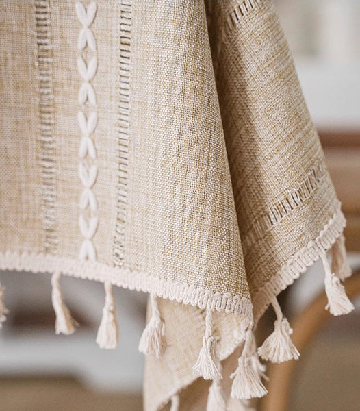 Modern Rectangular Table Cloth for Dining Room Table, Linen Square Tablecloth for Kitchen, Extra Large Table Covers for Sale-Paintingforhome