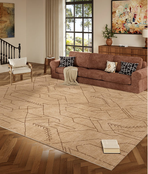 Geometric Contemporary Rugs for Dining Room, Bedroom Floor Rugs, Extra Large Modern Rugs for Living Room, Oversized Modern Rug for Living Room-Paintingforhome