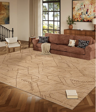 Geometric Contemporary Rugs for Dining Room, Bedroom Floor Rugs, Extra Large Modern Rugs for Living Room, Oversized Modern Rug for Living Room-Paintingforhome
