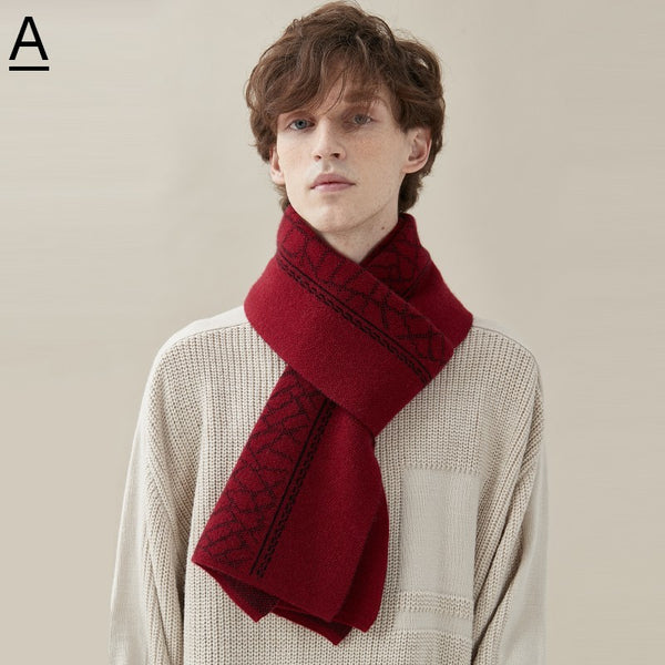 Thick Wool Scarf, Modern Fashion Scarf, Formal Men Scarf Styles, Casual Scarf Men, Men's Winter Scarf, Men's Wool Scarf Winter, Business Wool Scarf for Gentleman-Paintingforhome