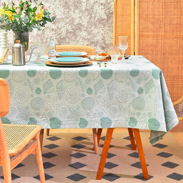 Modern Dining Room Table Cloths, Farmhouse Table Cloth, Wedding Tablecloth, Square Tablecloth for Round Table, Cotton Rectangular Table Covers for Kitchen-Paintingforhome