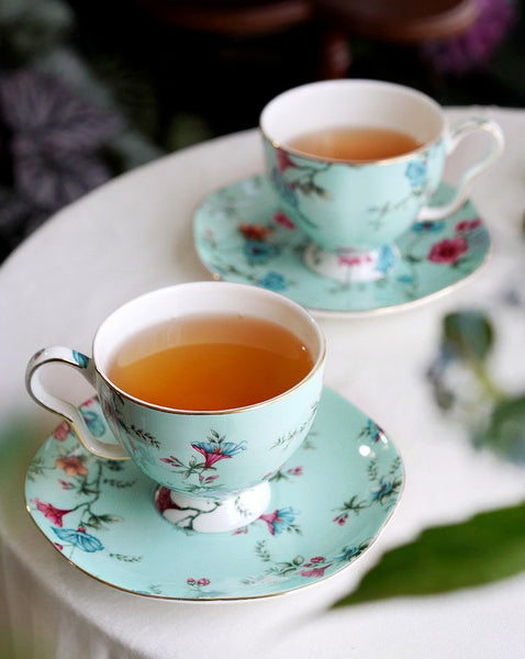 Porcelain Tea cups, Elegant Coffee Cup, Porcelain Coffee Cups, Coffee Cup in Gift Box, Vintage Tea Cup Set, British Tea Cup with Saucer, Afternoon Tea Cup with Saucer Set-Paintingforhome