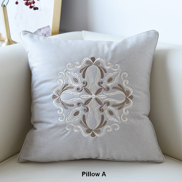 Large Decorative Pillows for Living Room, Modern Sofa Pillows, Flower Pattern Decorative Throw Pillows, Contemporary Throw Pillows-Paintingforhome