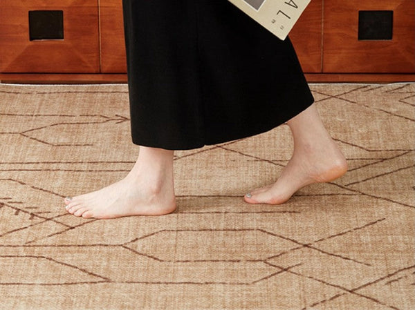 Geometric Contemporary Rugs for Dining Room, Bedroom Floor Rugs, Extra Large Modern Rugs for Living Room, Oversized Modern Rug for Living Room-Paintingforhome