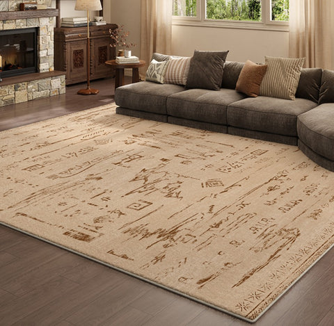 Geometric Contemporary Rugs, Abstract Contemporary Modern Rugs for Dining Room, Mid Century Modern Rugs for Living Room-Paintingforhome