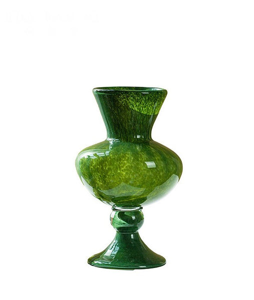 Contemporary Vase for Modern Home Decor, Unique Modern Glass Vase, Modern Glass Flower Vases, Handmade Liuli Vases, Centerpiece Vases on Table-Paintingforhome