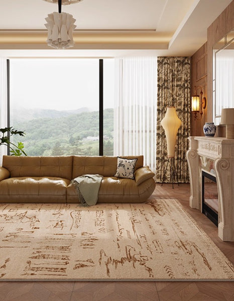 Geometric Contemporary Rugs, Abstract Contemporary Modern Rugs for Dining Room, Mid Century Modern Rugs for Living Room-Paintingforhome