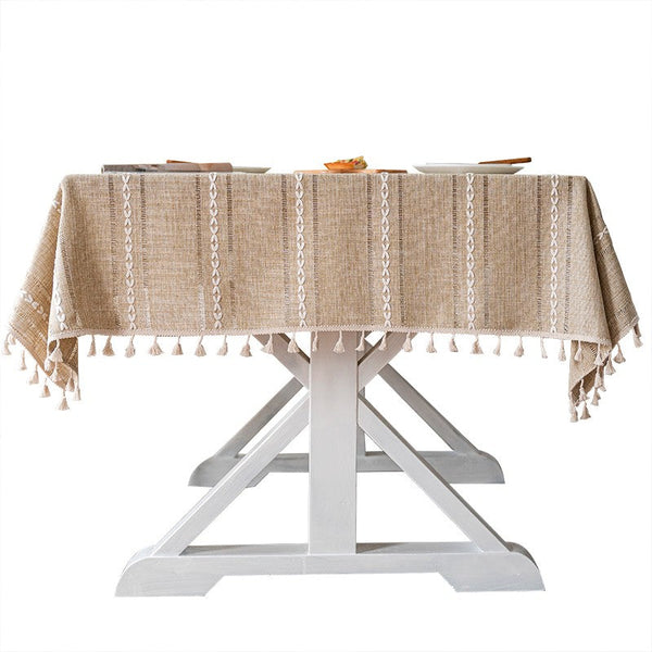 Modern Rectangular Table Cloth for Dining Room Table, Linen Square Tablecloth for Kitchen, Extra Large Table Covers for Sale-Paintingforhome