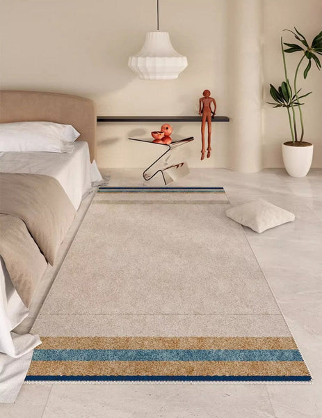 Modern Rugs under Dining Room Table, Abstract Area Rugs for Living Room, Modern Carpets for Kitchen, Geometric Contemporary Modern Rugs Next to Bed-Paintingforhome