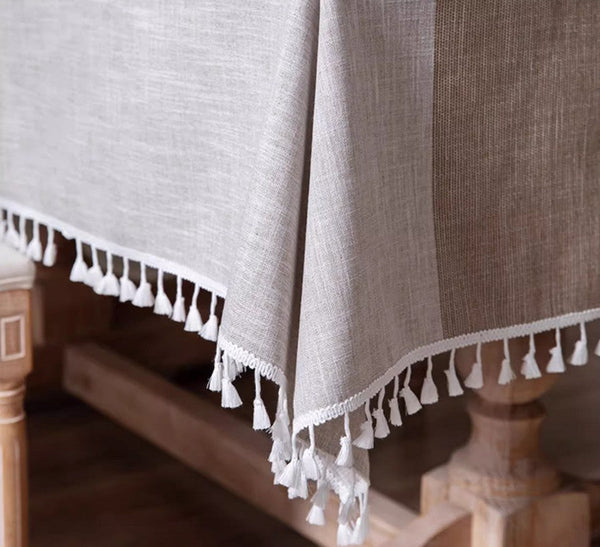 Large Cotton and Linen Rectangle Table Covers for Dining Room Table, Modern Table Cloth for Kitchen, Rectangular Tablecloths for Coffee Table-Paintingforhome