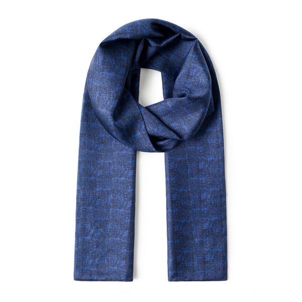 Luxury Blue Silk Neck Scarf, Silk Scarf For Suit, Formal Wear Silk Scarf, Silk Ascot For Men, British Style Long Scarf, Business Silk Scarf Men, Mens Spring Autumn Scarf, Lightweight Silk Scarf Men