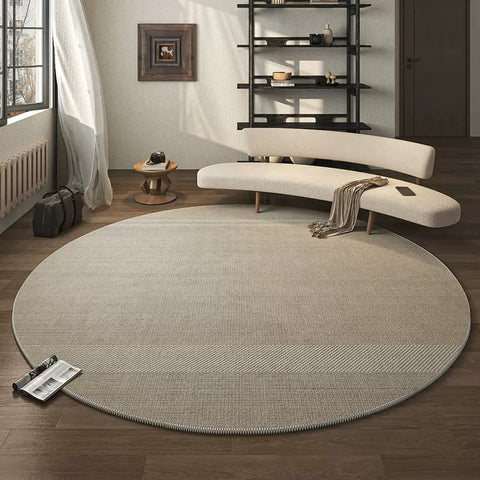 Round Area Rugs for Dining Room, Coffee Table Rugs, Contemporary Area Rugs for Bedroom, Circular Modern Area Rug, Large Modern Rugs for Living Room-Paintingforhome
