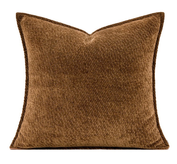 Large Brown Modern Throw Pillows for Couch, Contemporary Modern Sofa Pillows for Bedroom, Simple Decorative Throw Pillows, Large Throw Pillow for Interior Design-Paintingforhome