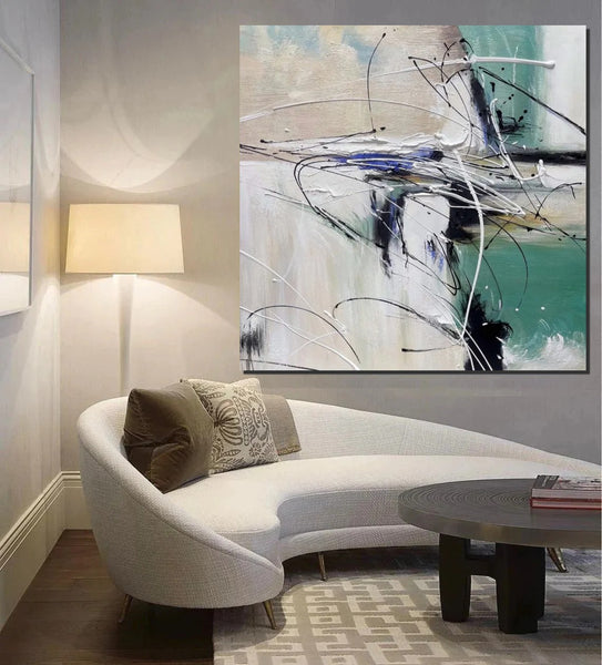 Abstract Acrylic Paintings for Living Room, Oversized Large Wall Art, Modern Contemporary Artwork, Buy Paintings Online, Heavy Texture Canvas Art-Paintingforhome