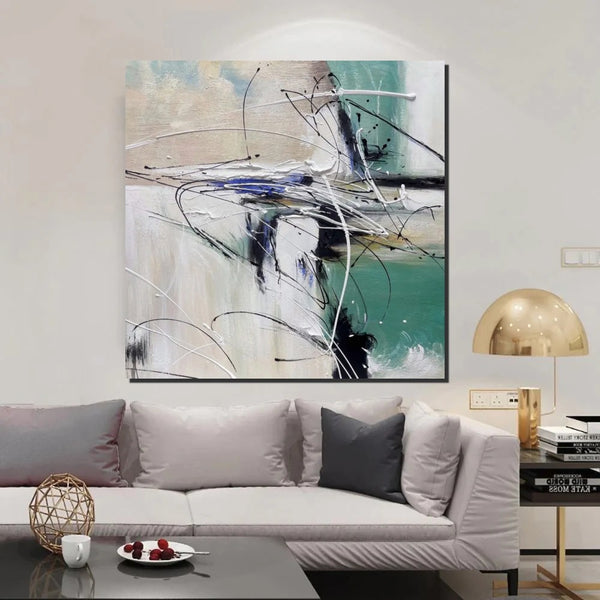 Abstract Acrylic Paintings for Living Room, Oversized Large Wall Art, Modern Contemporary Artwork, Buy Paintings Online, Heavy Texture Canvas Art-Paintingforhome