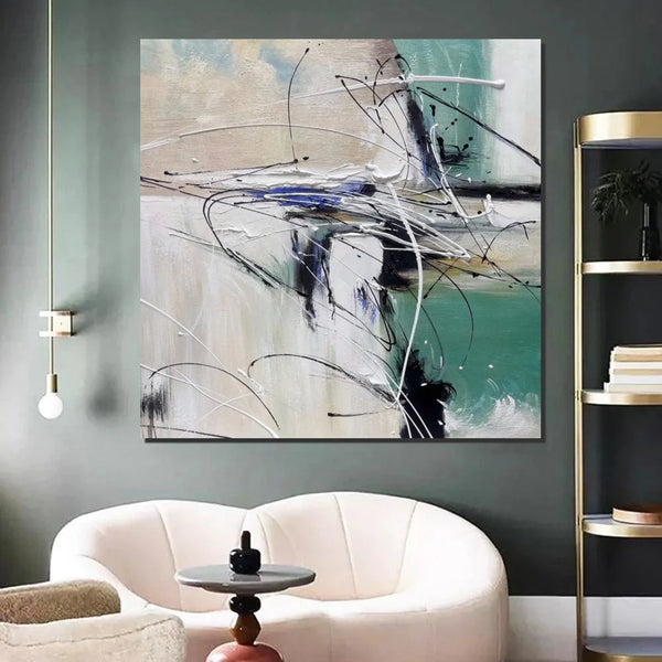Abstract Acrylic Paintings for Living Room, Oversized Large Wall Art, Modern Contemporary Artwork, Buy Paintings Online, Heavy Texture Canvas Art-Paintingforhome