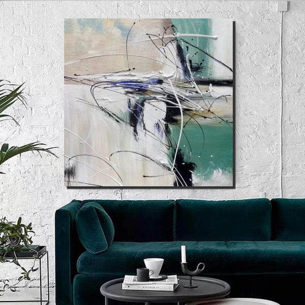 Abstract Acrylic Paintings for Living Room, Oversized Large Wall Art, Modern Contemporary Artwork, Buy Paintings Online, Heavy Texture Canvas Art-Paintingforhome