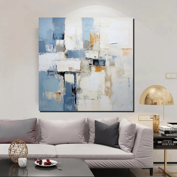 Modern Contemporary Artwork, Buy Paintings Online, Heavy Texture Canvas Art, Abstract Acrylic Paintings for Living Room, Oversized Large Wall Art-Paintingforhome