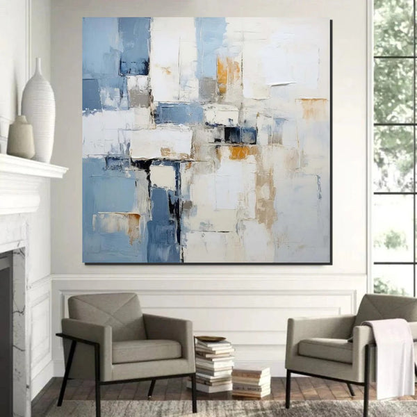 Modern Contemporary Artwork, Buy Paintings Online, Heavy Texture Canvas Art, Abstract Acrylic Paintings for Living Room, Oversized Large Wall Art-Paintingforhome