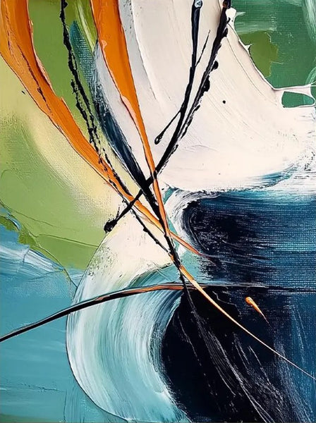 Dining Room Canvas Painting, Contemporary Modern Artwork, Large Canvas Painting for Office, Simple Modern Acrylic Paintings-Paintingforhome