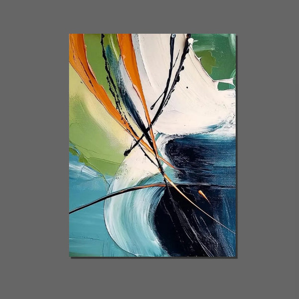 Dining Room Canvas Painting, Contemporary Modern Artwork, Large Canvas Painting for Office, Simple Modern Acrylic Paintings-Paintingforhome