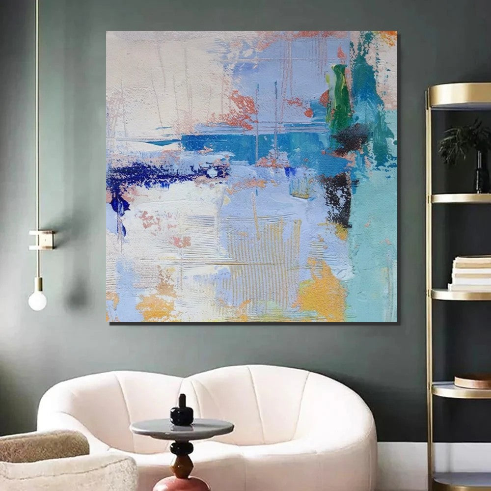 Bedroom Acrylic Painting, Simple Painting Ideas, Contemporary Art Painting, Living Room Wall Painting, Extra Large Canvas Painting, Modern Paintings-Paintingforhome