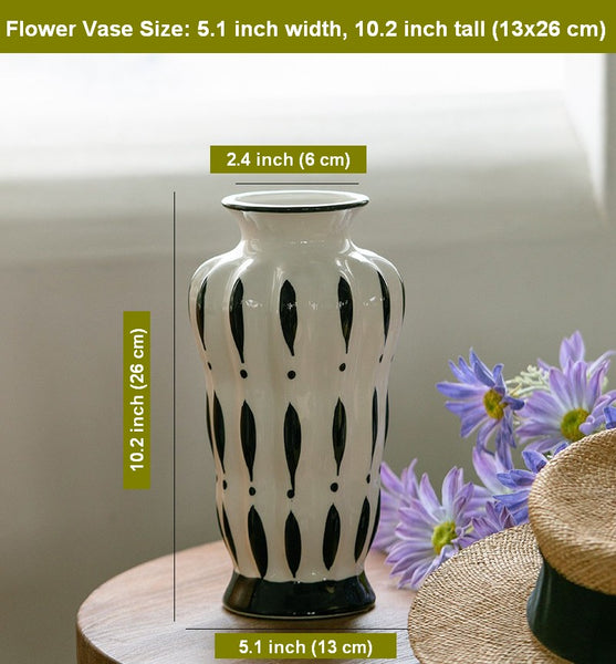 Handmade Bouquet Ceramic Vases, Modern Flower Vases on Table, Porcelain Flower Vases, Water Holding Flower Vases-Paintingforhome